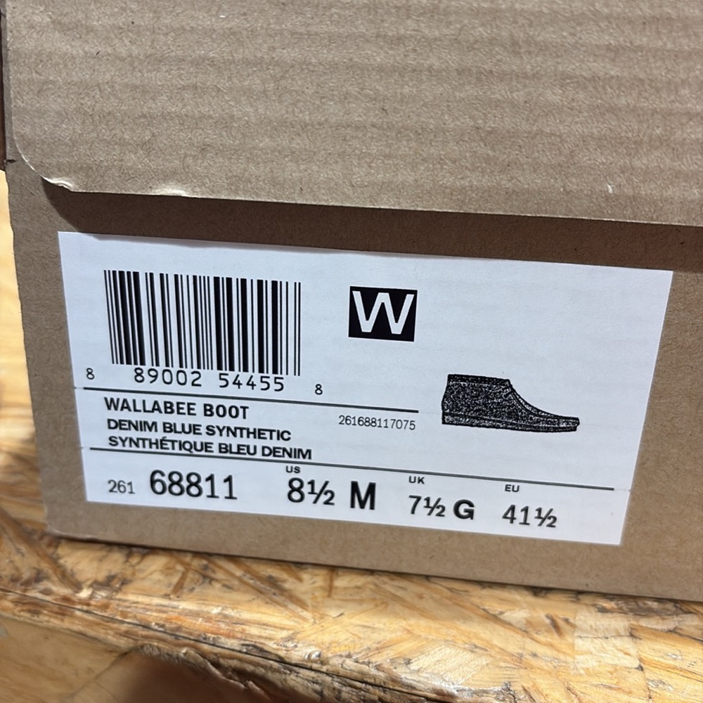 Brand new unworn denim discontinued Clark Wallabee. Multiple sizes available. - Picture 6 of 6